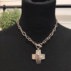 Silpada  Silver Cross Choker Necklace